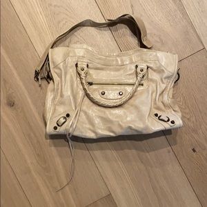 Balenciaga medium beige purse.